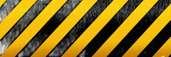 Diagonal yellow and black stripes