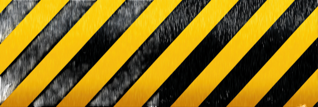 Diagonal yellow and black stripes