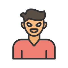 Evil icon vector image. Suitable for mobile apps, web apps and print media.