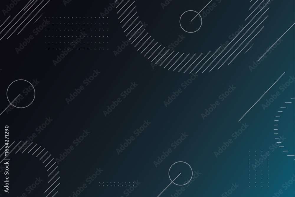 Aufkleber blue and black gradient geometric shape background - abstract stripes line with circular shape and d