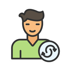 Open Minded icon vector image. Suitable for mobile apps, web apps and print media.