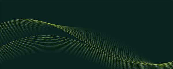 abstract green wave background