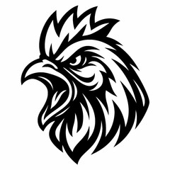 Obraz premium Savage angry chicken head