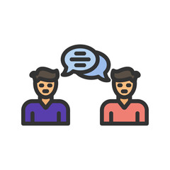 Talkative icon vector image. Suitable for mobile apps, web apps and print media.