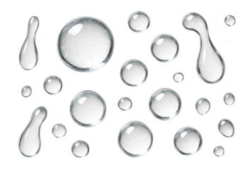 Set of rain drop effects.