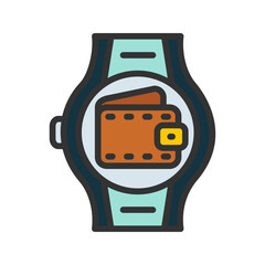 Wallet App icon vector image. Suitable for mobile apps, web apps and print media.