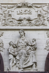 detail of the facade of the residential house