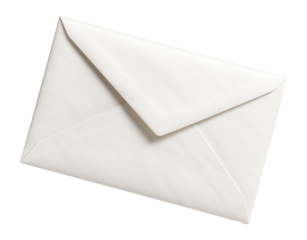 Fast-moving closed white envelope with motion blur effect.