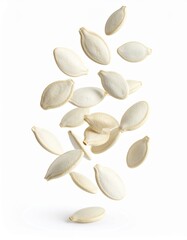Pumpkin Seeds Isolated on White Background