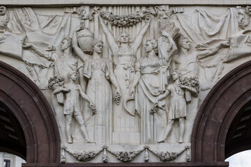detail of the facade of the residential house