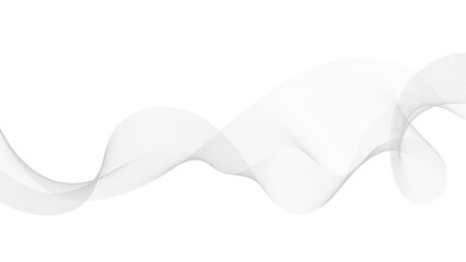 Abstract gray line with white background. 