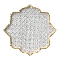 Elegant White and Gold Decorative Banner