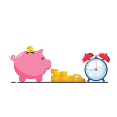 Time and Money Savings Concept Vector Design