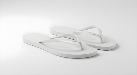 white background flip flop mockup