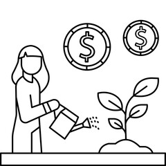 Business Investment Illustration – Finance and Growth Opportunities