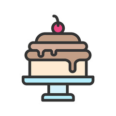 Cream Cake icon vector image. Suitable for mobile apps, web apps and print media.