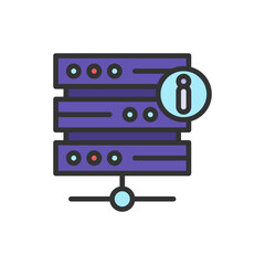 Data Information icon vector image. Suitable for mobile apps, web apps and print media.