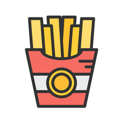 French Fries icon vector image. Suitable for mobile apps, web apps and print media.