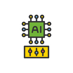 Intelligent Control icon vector image. Suitable for mobile apps, web apps and print media.
