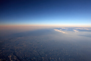 breathtaking aerial view tranquility of nature and complex urban landscapes across various countries and continents