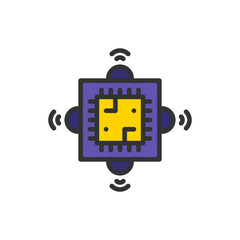 Sensors icon vector image. Suitable for mobile apps, web apps and print media.