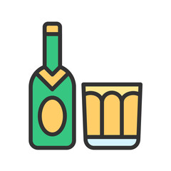 Whiskey Sour icon vector image. Suitable for mobile apps, web apps and print media.