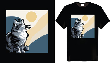 Cat T shirt Design