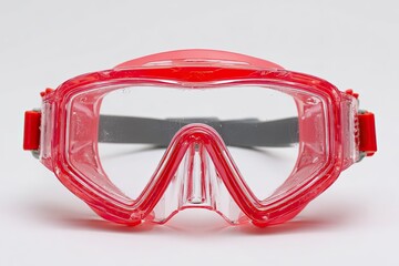 Red snorkeling mask