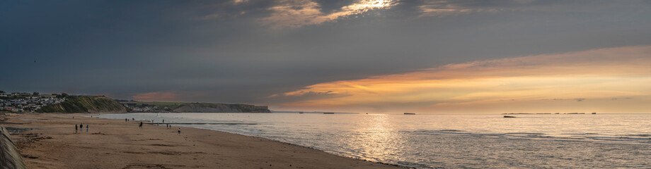 Asnelles-Sur-Mer, France - 08 08 2025:  Normandy landing blockhouse. Panoramic view of the...