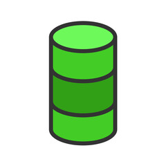 Cylinder icon vector image. Suitable for mobile apps, web apps and print media.