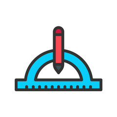 Geometry Tools I icon vector image. Suitable for mobile apps, web apps and print media.