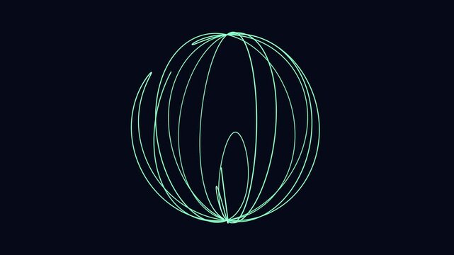 A clear and minimalist lines in green ink set against a dark background, offering a straightforward and easily comprehensible visual representation