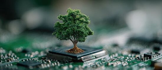 Tiny tree on circuit board