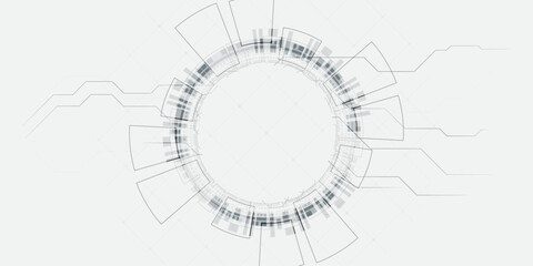 Data Technology electric gear art abstract background.