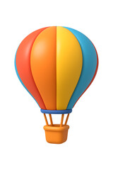 Obraz premium 3d A vibrant and colorful hot air balloon in the sky High quality Realistic image