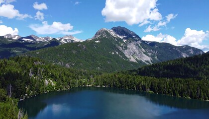 Scenic mountain lake vista