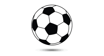 Obraz premium Classic black and white soccer ball for sports isolated on white background