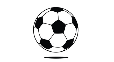 Obraz premium Black and white soccer ball isolated on white background for sports equipment