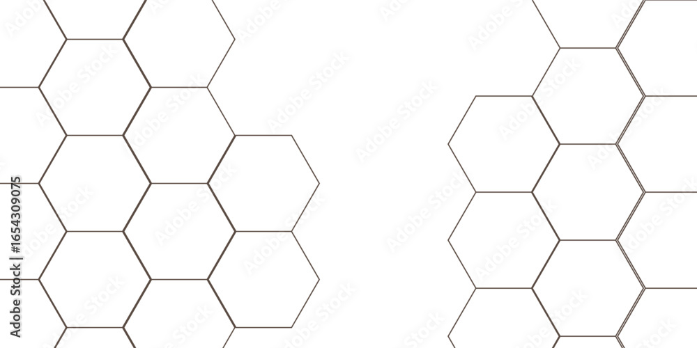 Poster abstract honeycomb or hexagonal pattern background. black and white honeycomb pattern background.