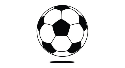 Fototapeta premium Classic soccer ball with black and white pattern isolated on white background