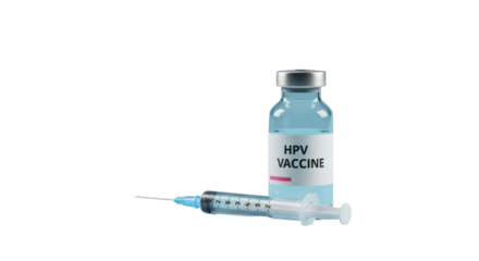 Medical Vaccine Bottle and Syringe with Transparent Background