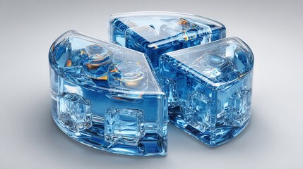 3D Pie Chart Graphic Representing Statistical Data Visualization, Ideal for Business, Science, and Financial Analysis.