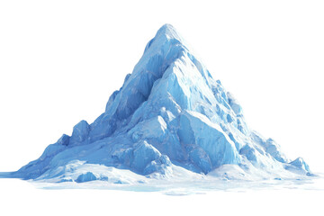 Iceberg, pyramid shape, light blue, icy, cold, pristine, floating