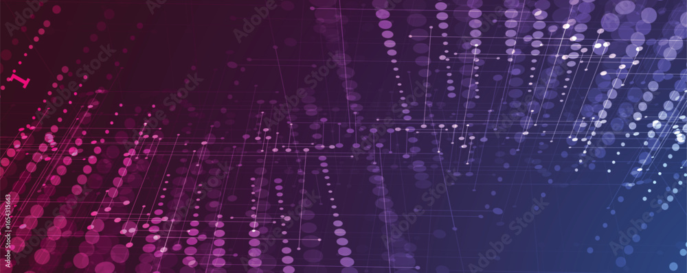 Poster template for abstract high technology and science background