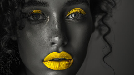 girl with neon makeup