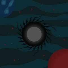 Abstract Black Hole illustration background
