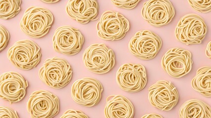 Classic Vinyl Records Pattern on Pink Background Capturing Retro Music Vibes