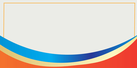 Obraz premium Abstract background with curved design elements and red, blue, and gold color gradients