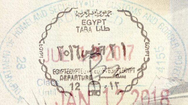 collection of passport stamps and visas 