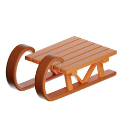 3D Dog Sled Icon